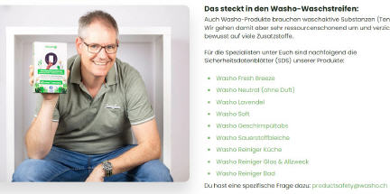 Das steckt in den Washo-Waschstreifen